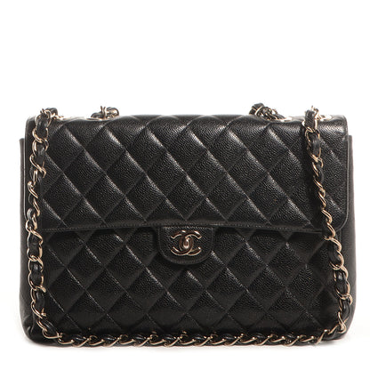 Chanel Caviar Jumbo Single Flap Black 1 of 11