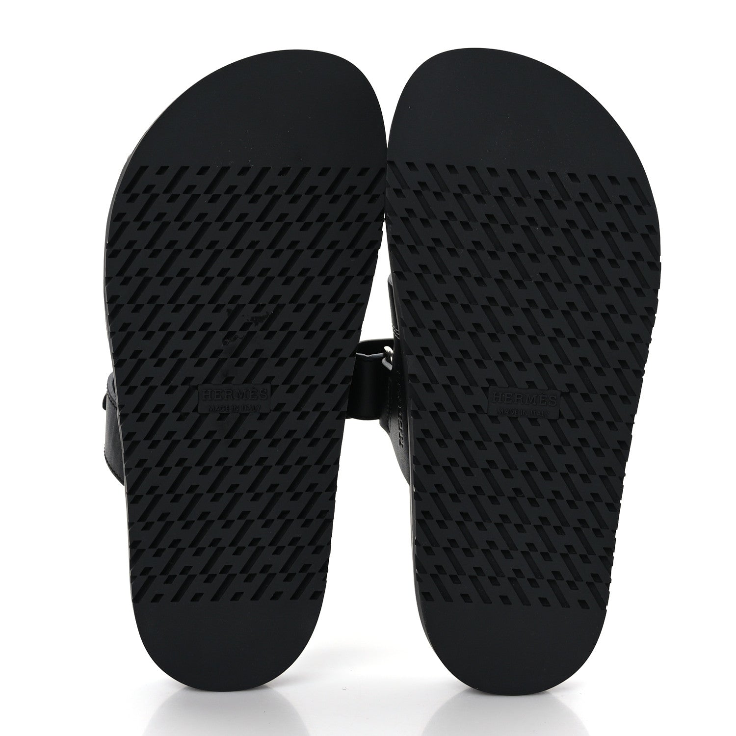 Hermes Calfskin Womens Embroidered Chypre Sandals 36.5 Black 5 of 9
