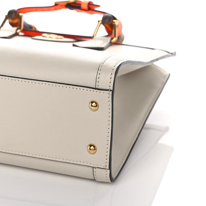 Gucci Wonka Grain Calfskin Small Diana Tote Bag Mystic White Orange Fluo 11 of 13