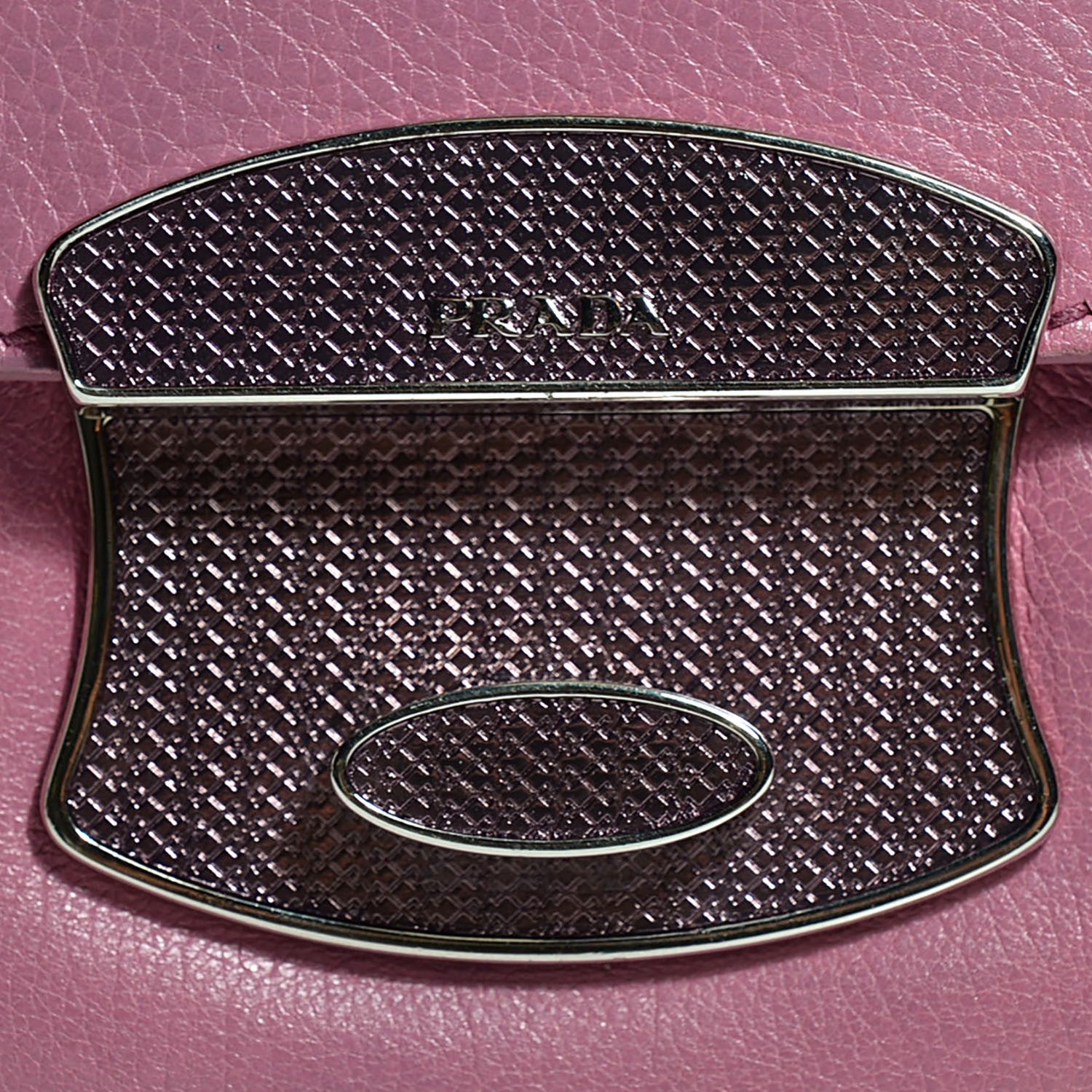 Prada Glace Calf Detachable Chain Clutch Pink 9 of 9