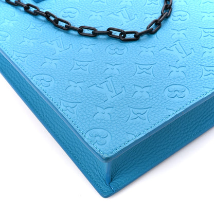 Louis Vuitton Taurillon Monogram Sac Plat Messenger Turquoise 8 of 9