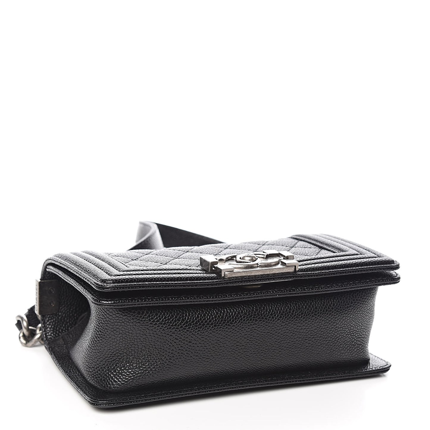 Caviar Quilted Small Boy Flap Black
