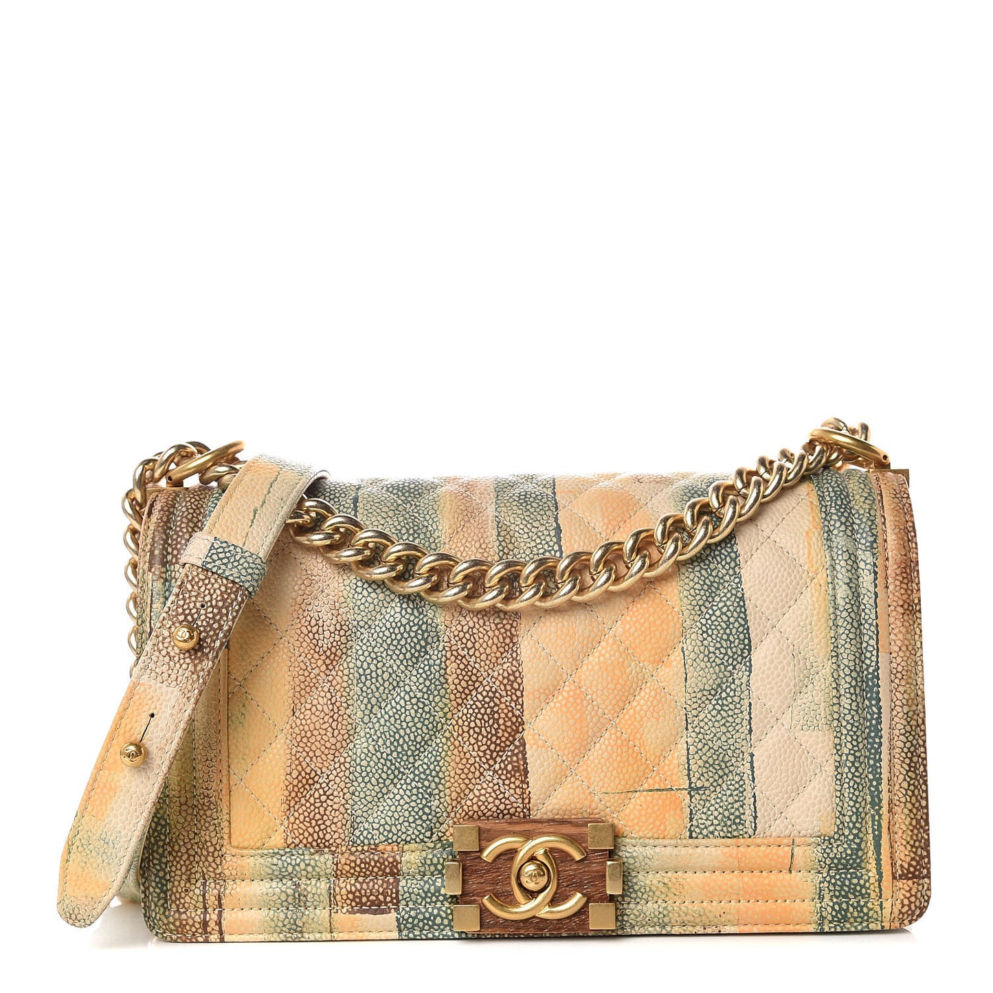 Painted Caviar Medium Boy In Cuba Flap Multicolor