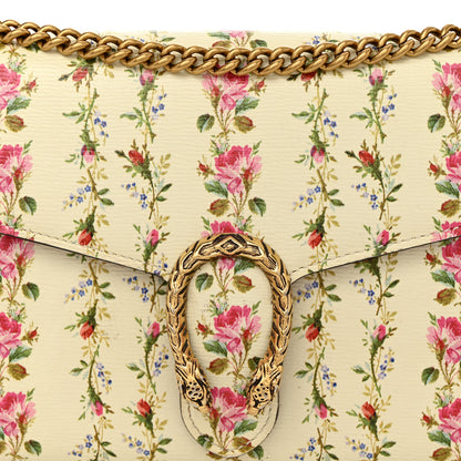 Gucci Calfskin Floral Print Mini Dionysus Chain Wallet Ivory Pink 10 of 12