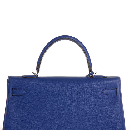 Hermes Togo Kelly Retourne 35 Bleu Electrique 19 of 28