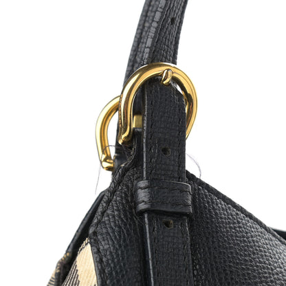 Burberry Grainy Calfskin House Check Small Canterbury Black 11 of 12