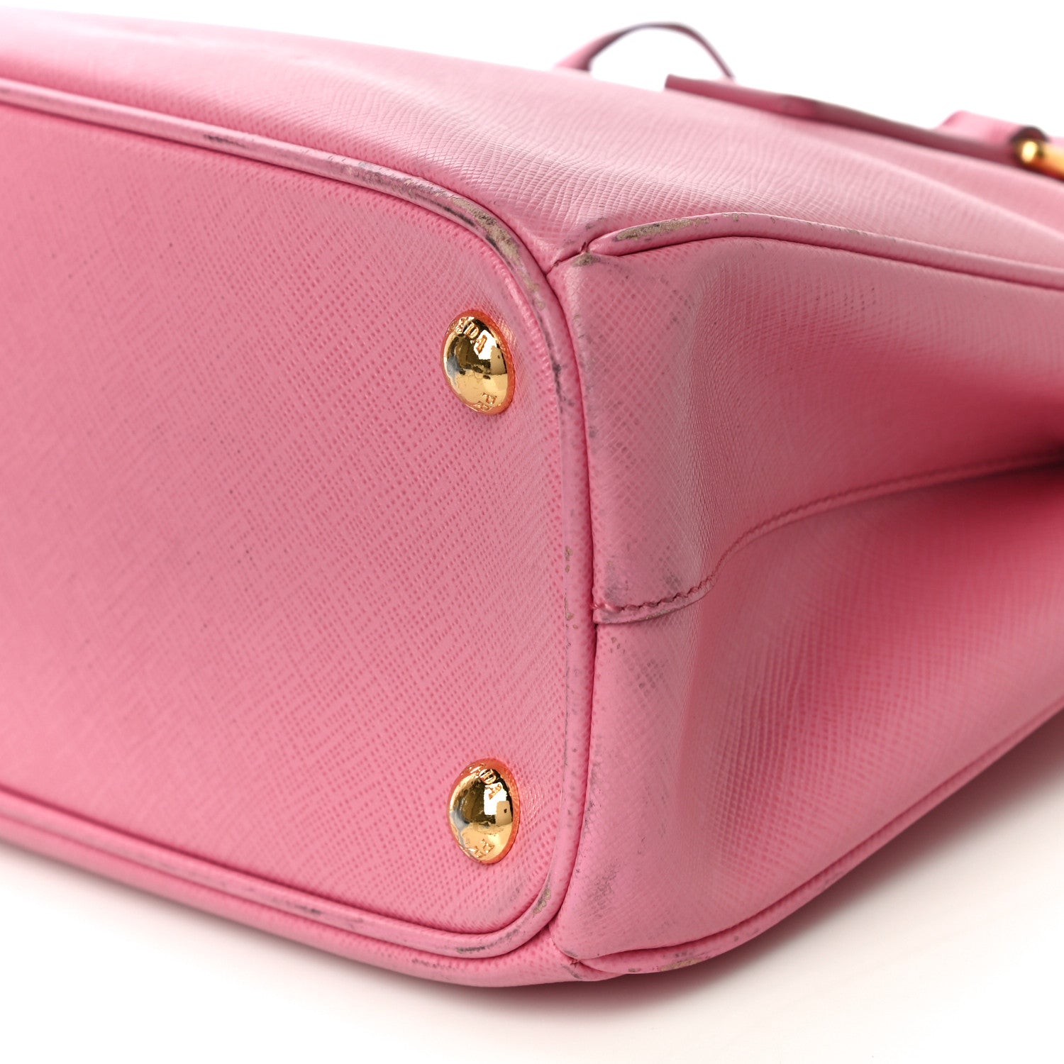 Prada Saffiano Lux Mini Galleria Double Zip Tote Begonia 9 of 35