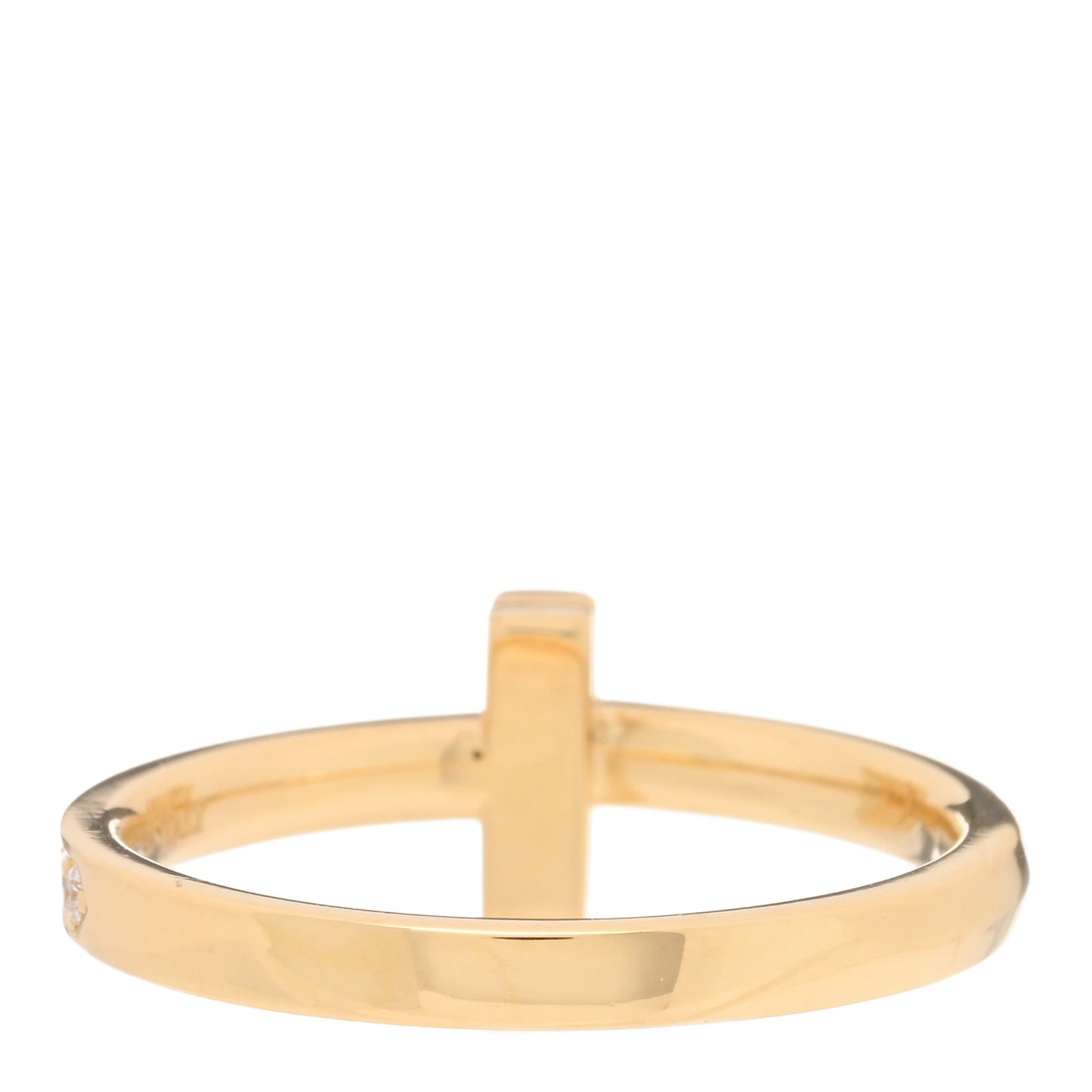 18K Yellow Gold Diamond 2.5mm T T1 Ring 55 7.25
