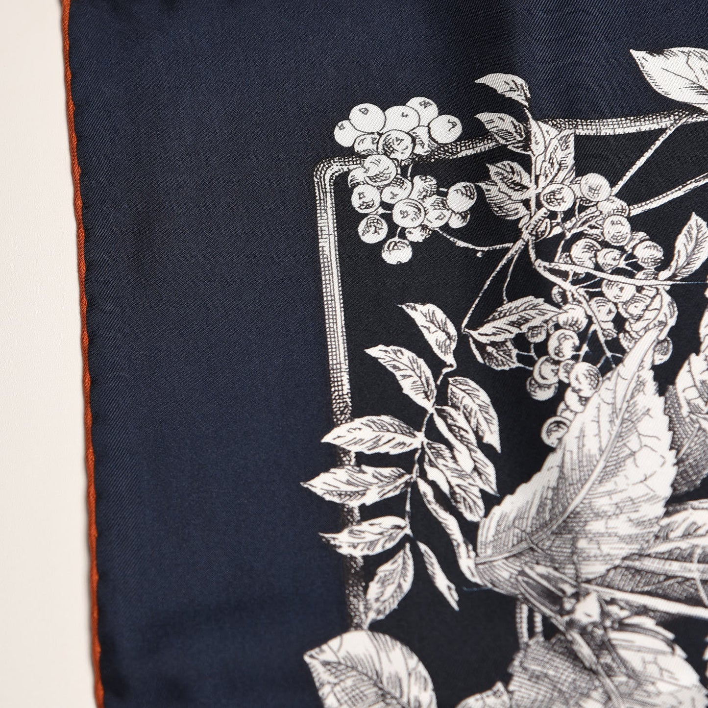 Silk Wondergarden Monogram Square Scarf