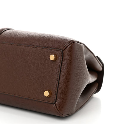 Celine Grained Calfskin Classique 16 Top Handle Bag Brown 11 of 11