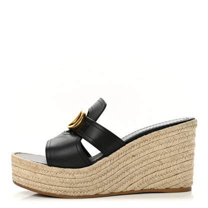 Christian Dior Calfskin 30 Montaigne Wedge Slide 41.5 Black 1 of 9