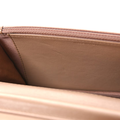 Chanel Caviar Quilted Boy Wallet On Chain WOC Dark Beige 13 of 13