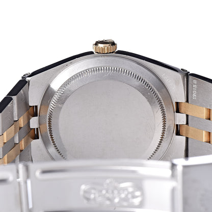 Rolex Stainless Steel 18K Yellow Gold 36mm OysterQuartz Datejust Watch White Roman 17013 6 of 7