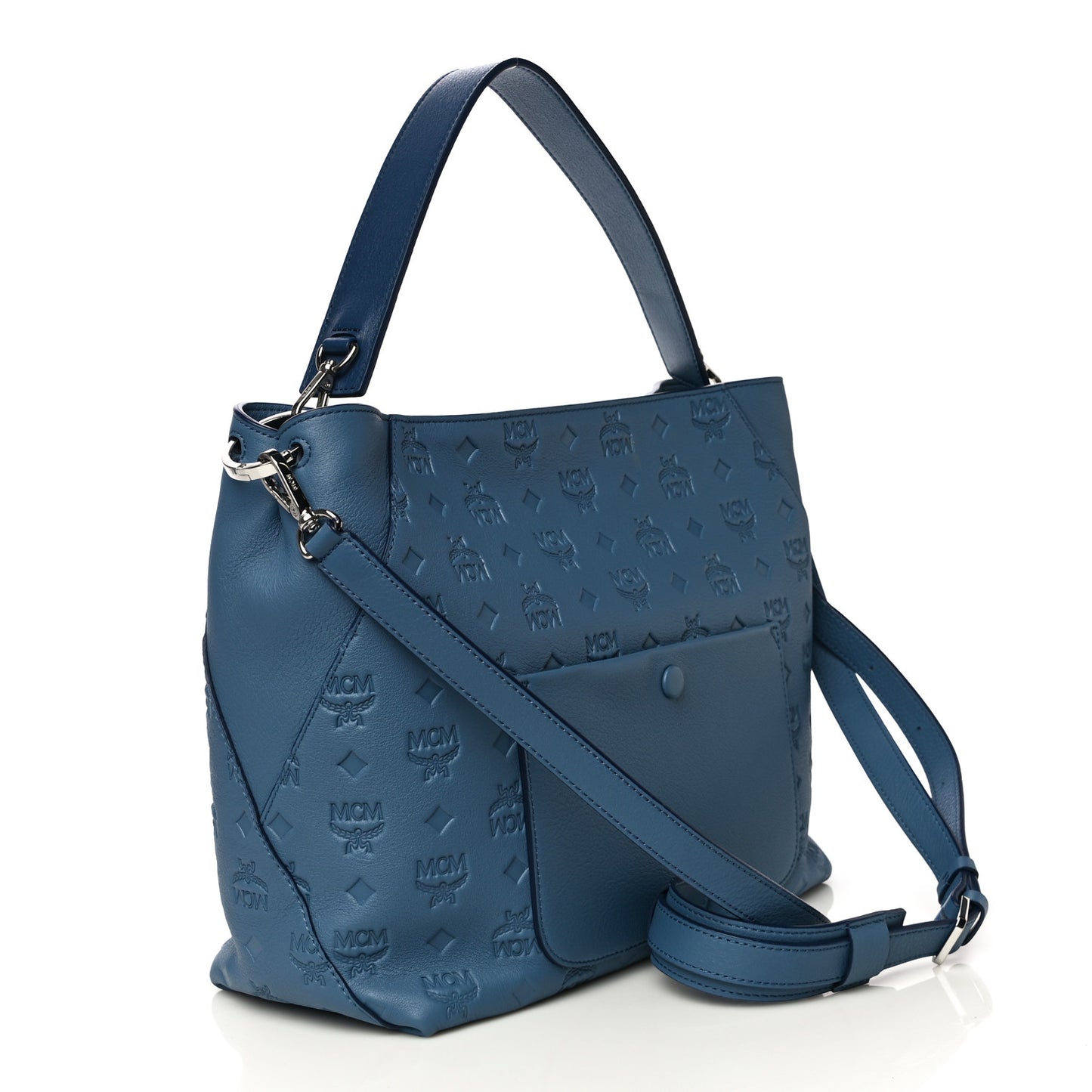 Calfskin Ottomar Monogram Large Klara Hobo Luft Blue