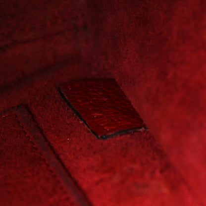 Celine Drummed Calfskin Nano Luggage Red 11 of 27