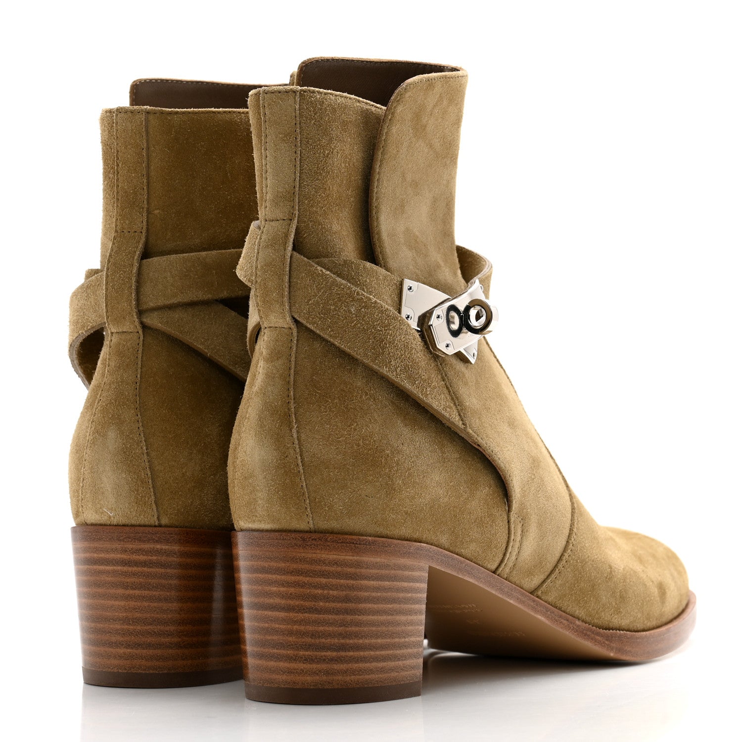 Hermes Suede Frenchie 50 Ankle Boots 39 Beige Gobi 4 of 9