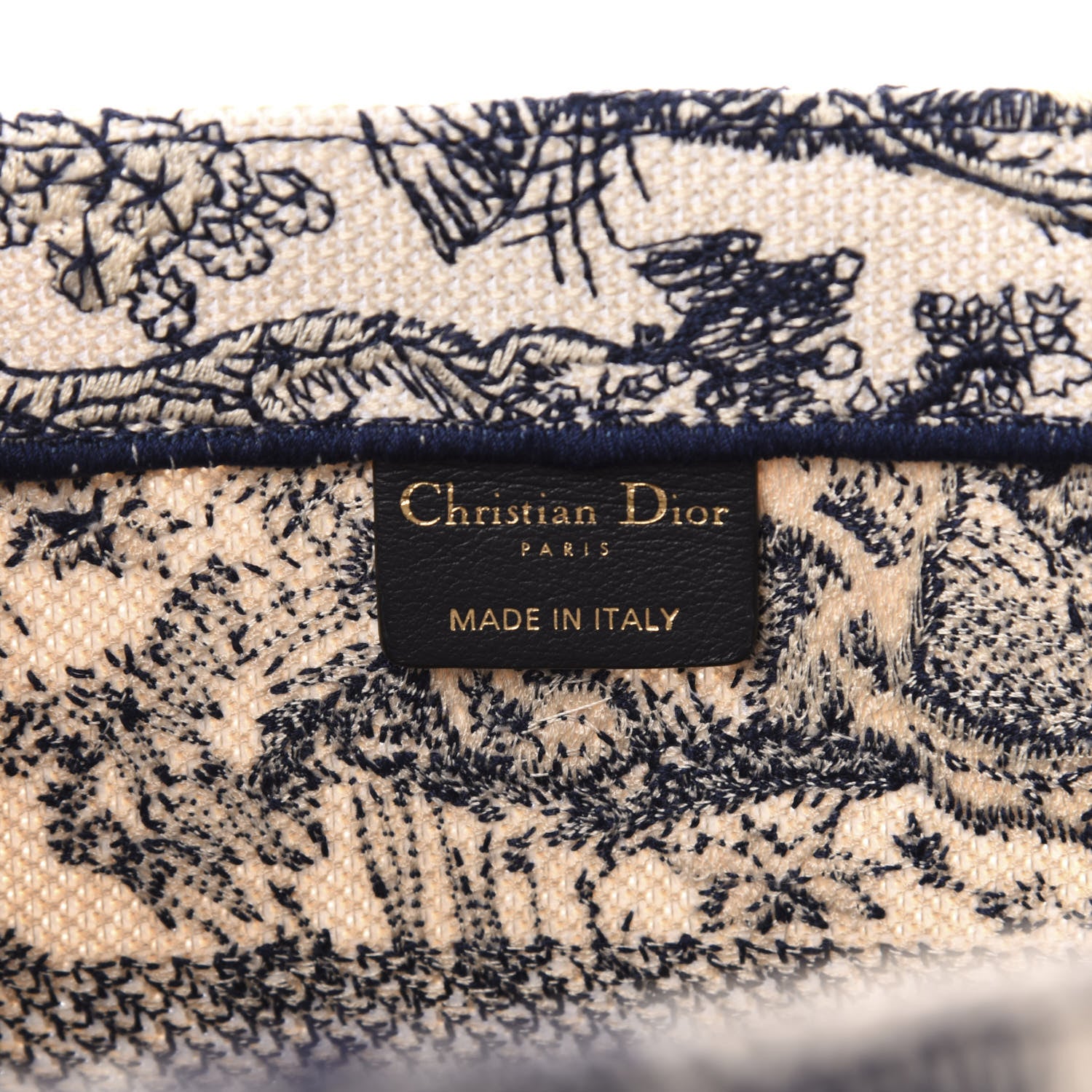 Christian Dior Canvas Embroidered Medium Dioriviera Toile De Jouy Book Tote Blue 6 of 11