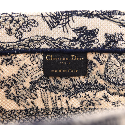 Christian Dior Canvas Embroidered Medium Dioriviera Toile De Jouy Book Tote Blue 6 of 11