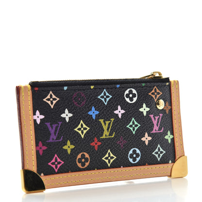 Louis Vuitton Monogram Multicolor Key Pouch Black 3 of 6