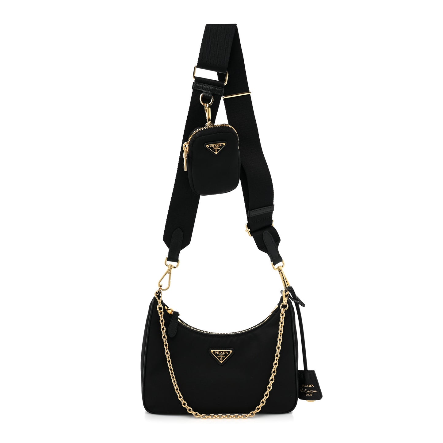 Nylon Re-Edition 2005 Shoulder Bag Black