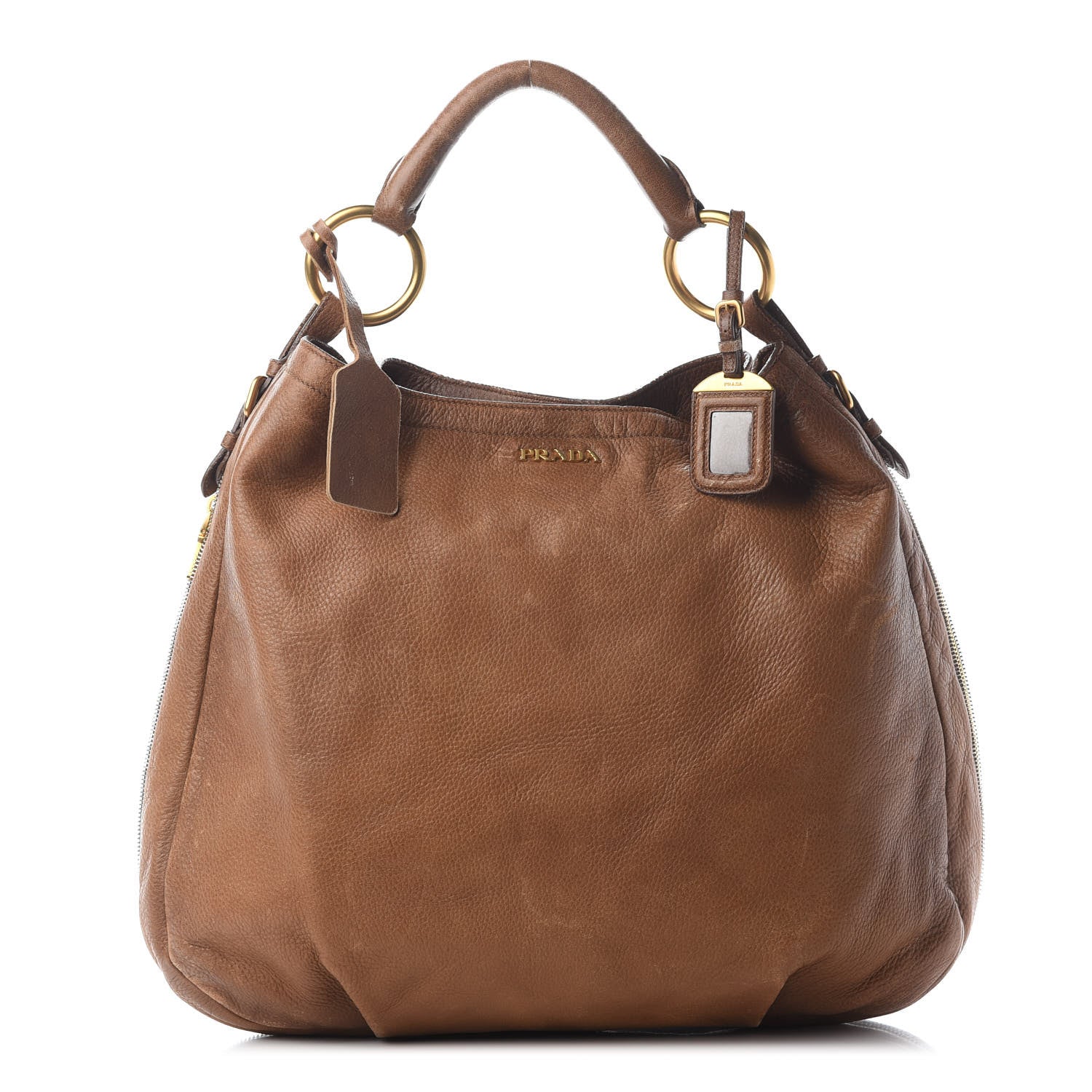 Prada Cervo Antik Hobo Cammello Sfumato 1 of 10