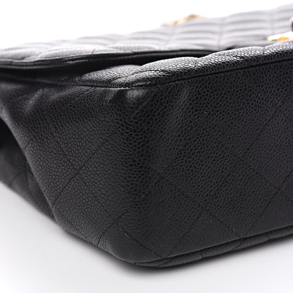 Chanel Caviar Quilted Jumbo Single Flap Black 9 of 15