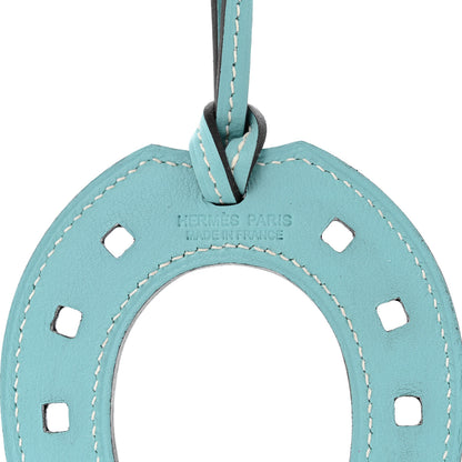Hermes Swift Paddock Horseshoe Bag Charm Bleu Atoll 3 of 4
