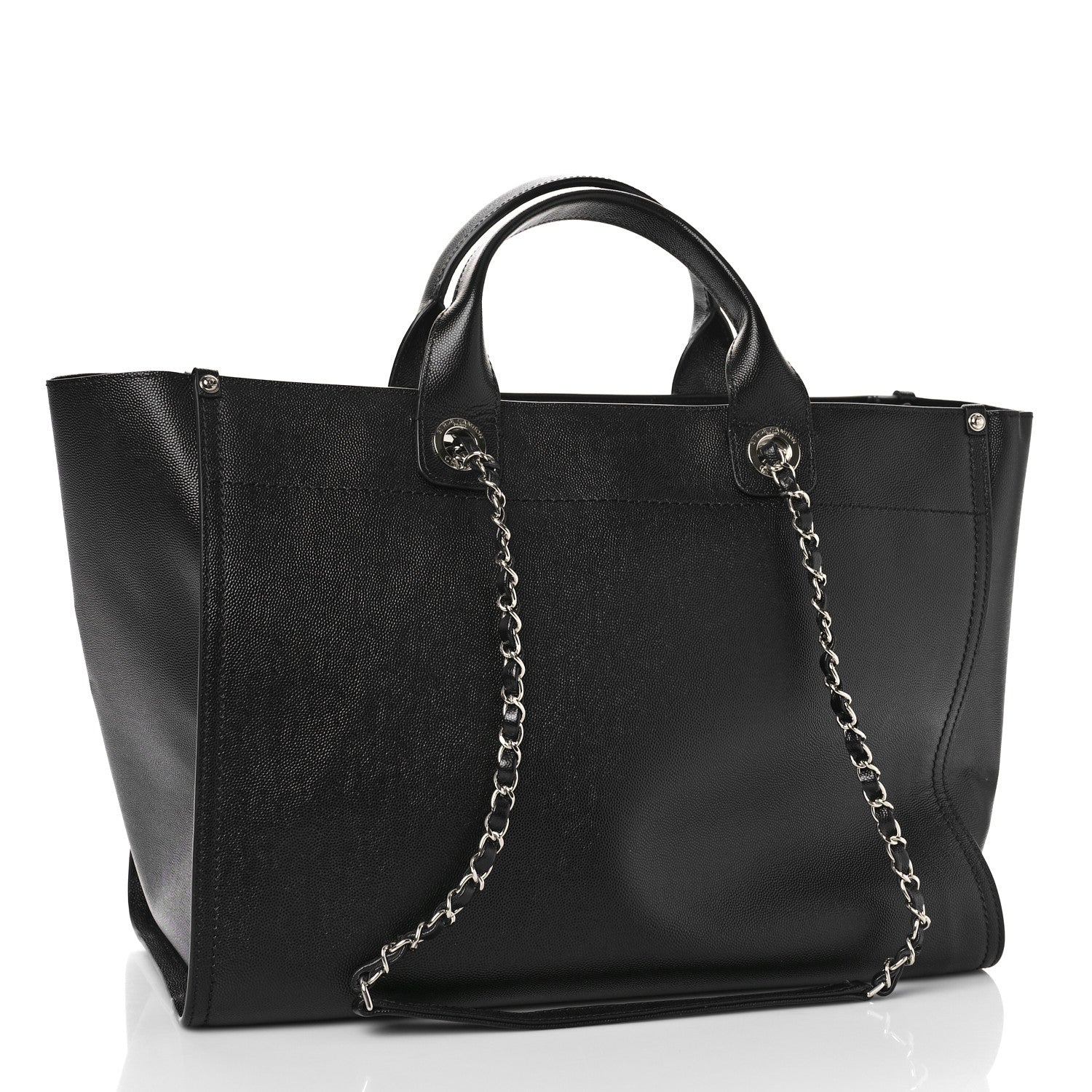 Chanel Caviar Large Studded Deauville Tote Black 3 of 9