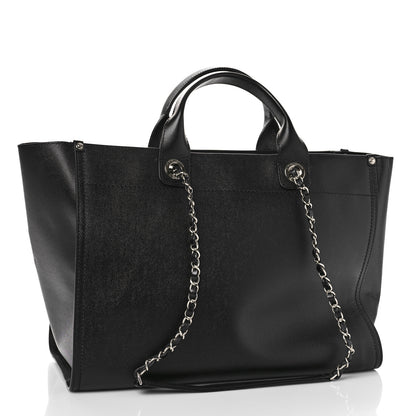 Chanel Caviar Large Studded Deauville Tote Black 3 of 9