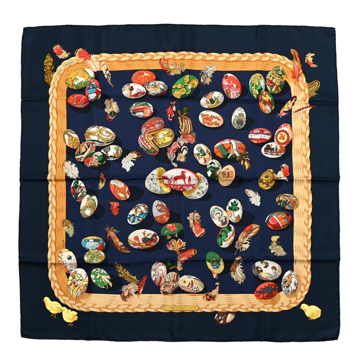 Silk Couvee d'Hermes Scarf 90 Multicolor