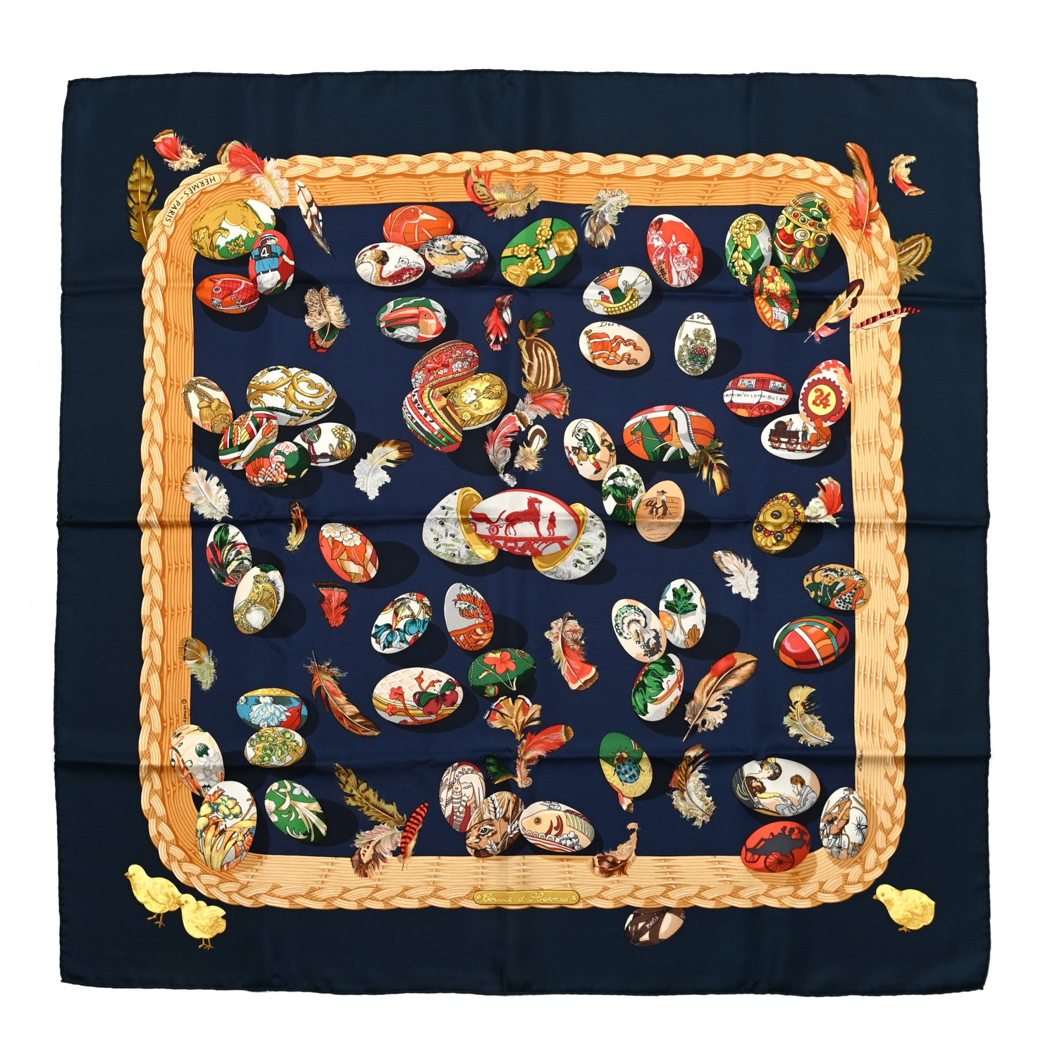 Hermes Silk Couvee d'Hermes Scarf 90 Multicolor 1 of 8