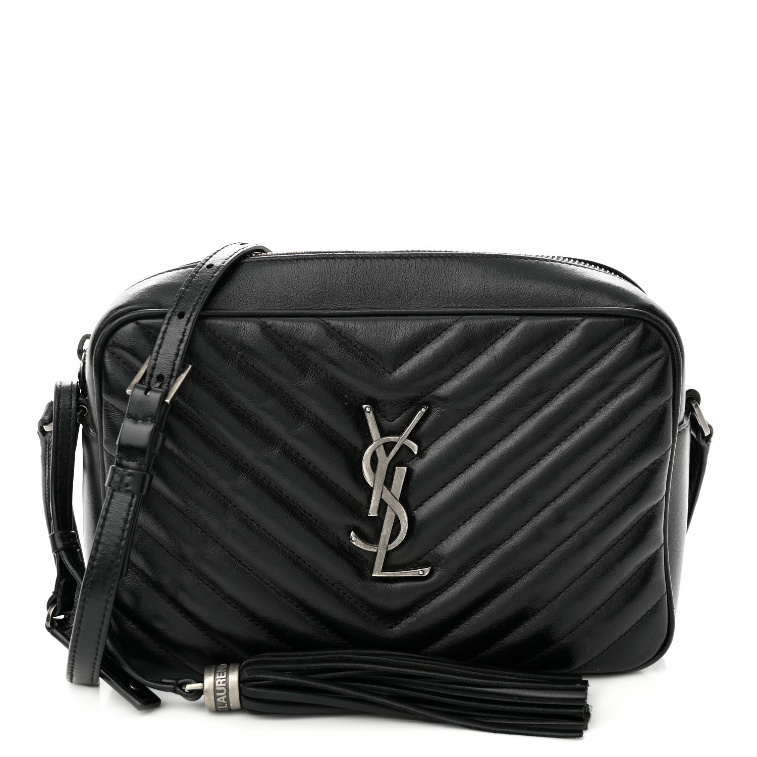 Saint Laurent Calfskin Matelasse Monogram Lou Camera Bag Black 1 of 11