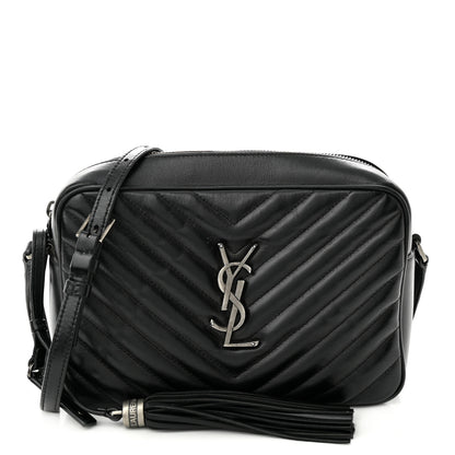 Saint Laurent Calfskin Matelasse Monogram Lou Camera Bag Black 1 of 11