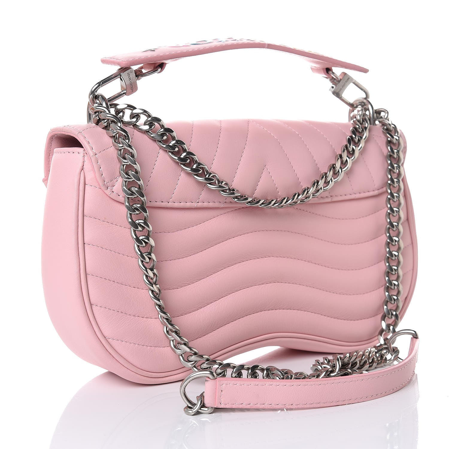 Louis Vuitton Calfskin New Wave Chain MM Smoothie Pink 3 of 8