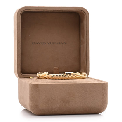 David Yurman 18K Yellow Gold 8mm Chevron Cuff Bracelet 4 of 4