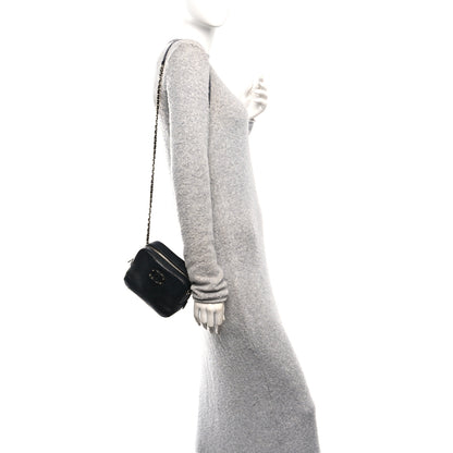 Chanel Calfskin Stitched Covered CC Camera Case Bag Black 2 of 10