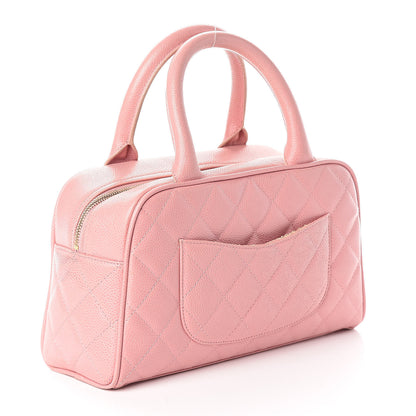Chanel Caviar Quilted Small Bowler Pink 3 of 11