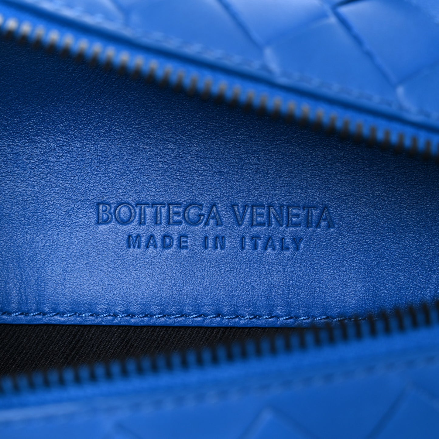 Nappa Intrecciato Belt Bag Bluette