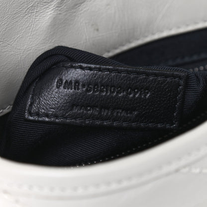 Saint Laurent Crinkled Calfskin Matelasse Monogram Niki Chain Wallet Crema Soft 7 of 11