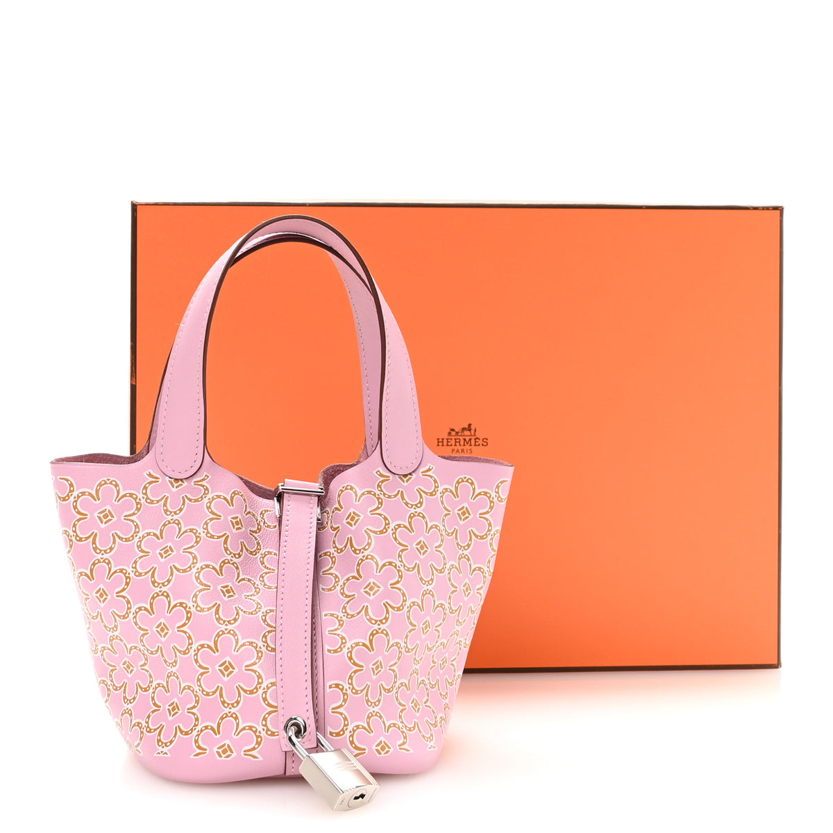 Hermes Swift Micro Lucky Daisy Picotin Lock Mauve Sylvestre 13 of 13