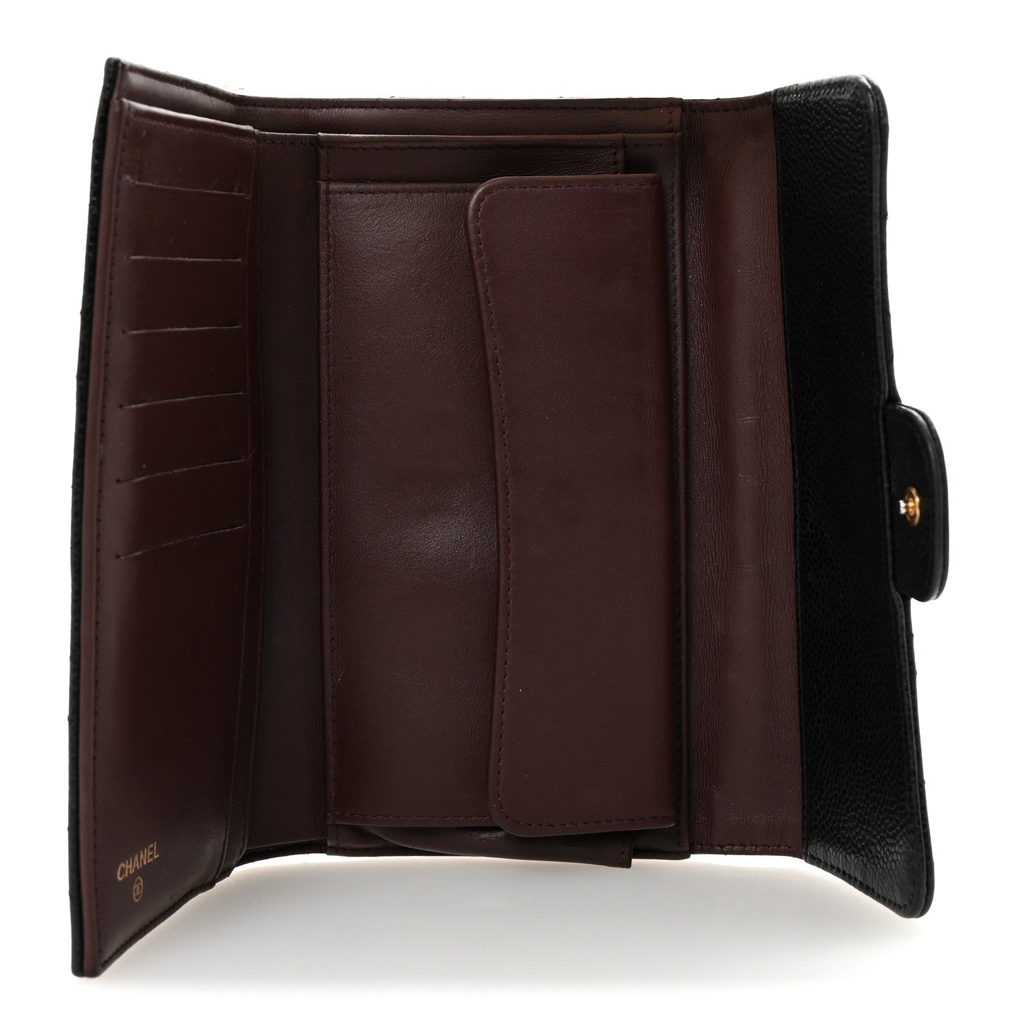 Chanel Caviar Quilted Long Flap Wallet Black 5 of 8