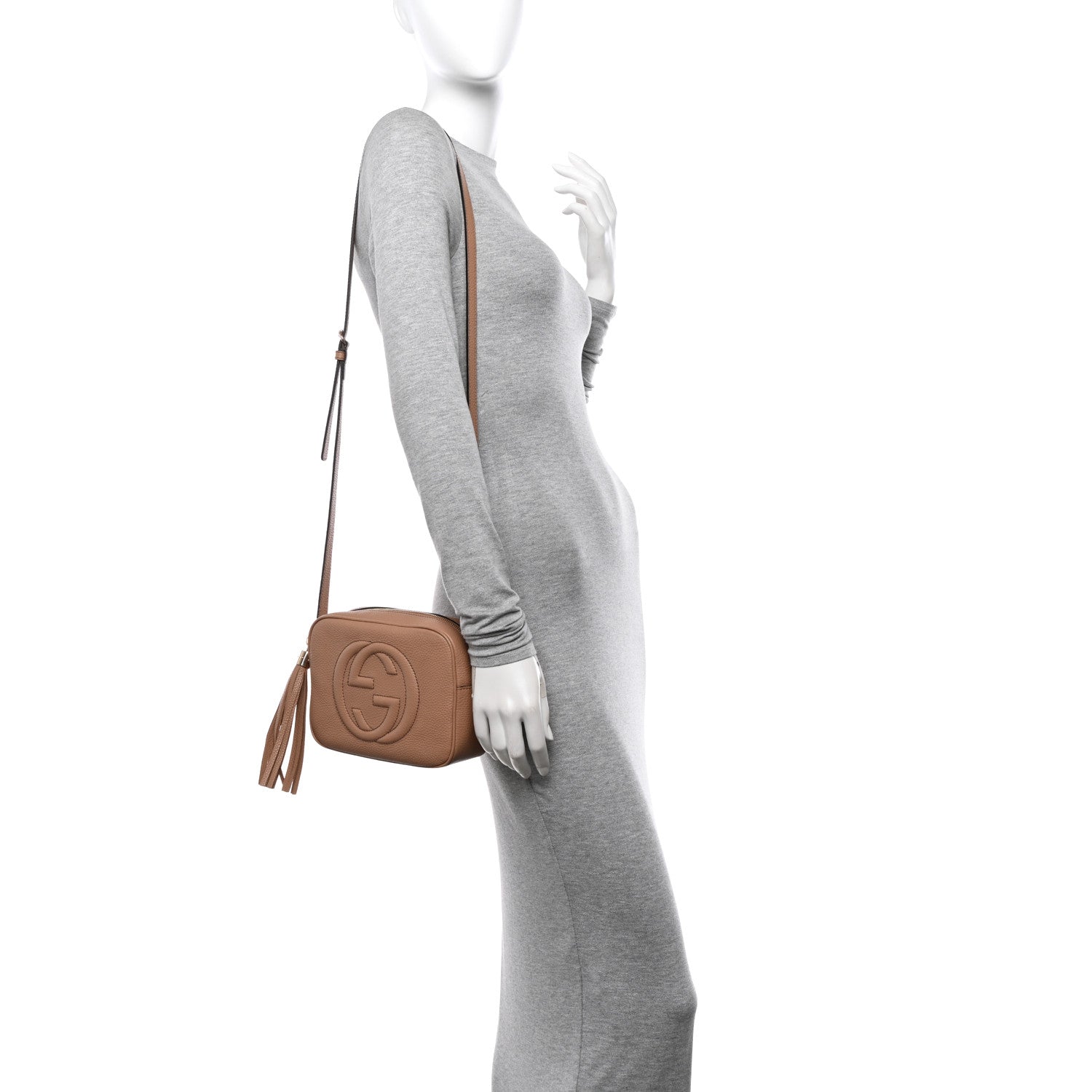 Gucci Pebbled Calfskin Small Soho Disco Bag Rose Beige 2 of 11