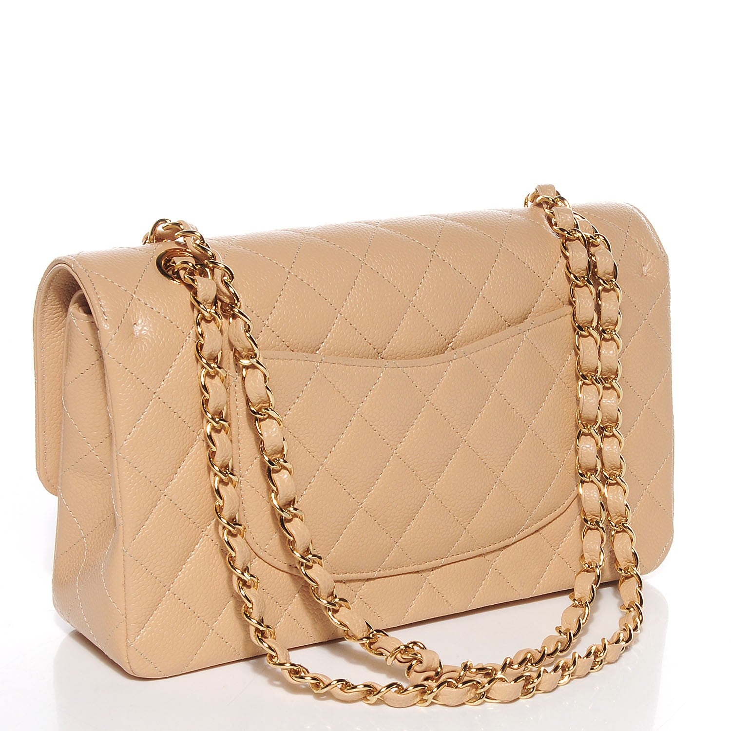 Chanel Caviar Quilted Medium Double Flap Beige Clair 3 of 9