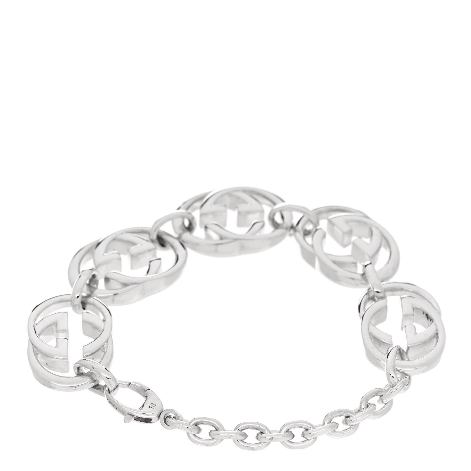 Gucci Sterling Silver Britt G Link Bracelet 2 of 5