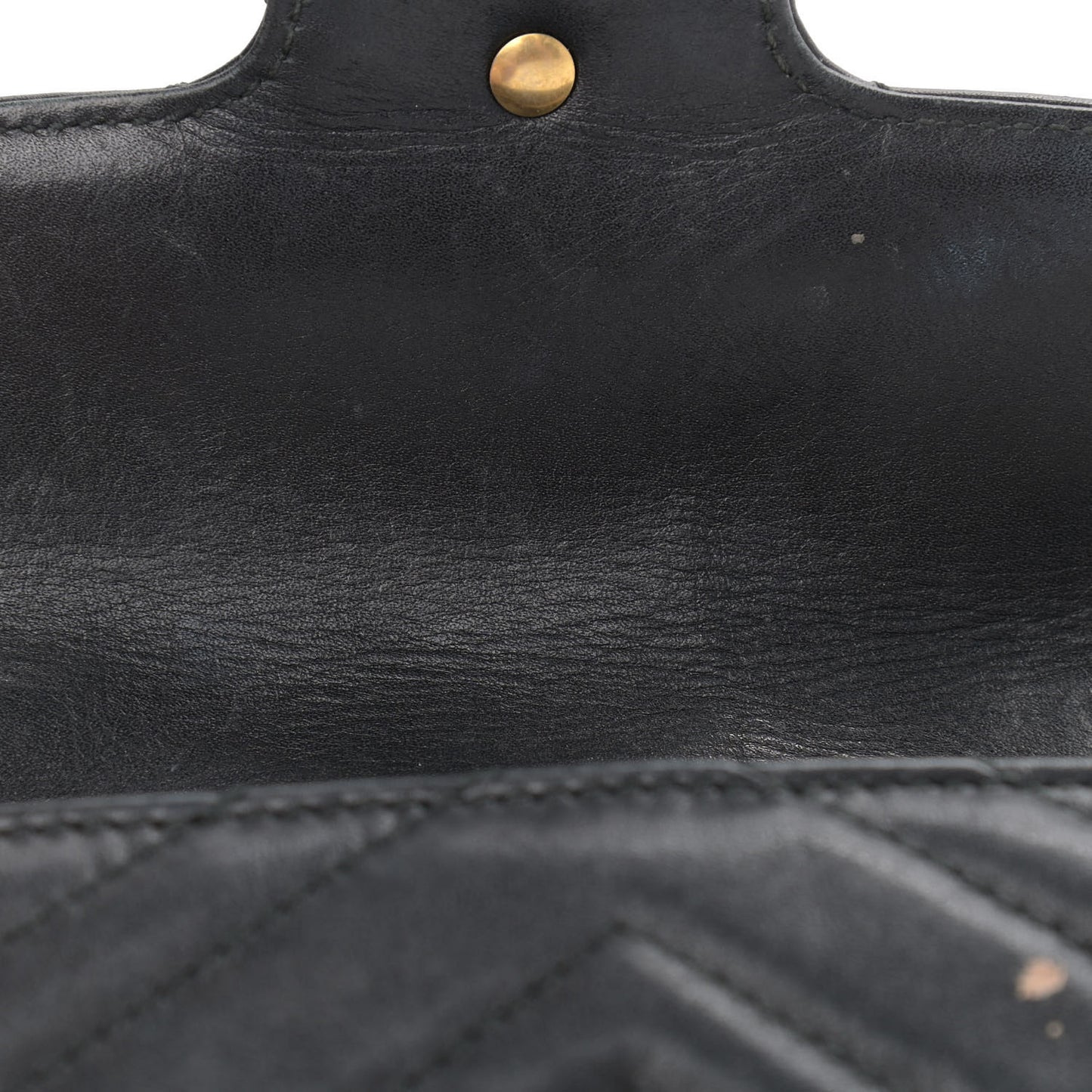 Calfskin Matelasse Super Mini GG Marmont Shoulder Bag Black