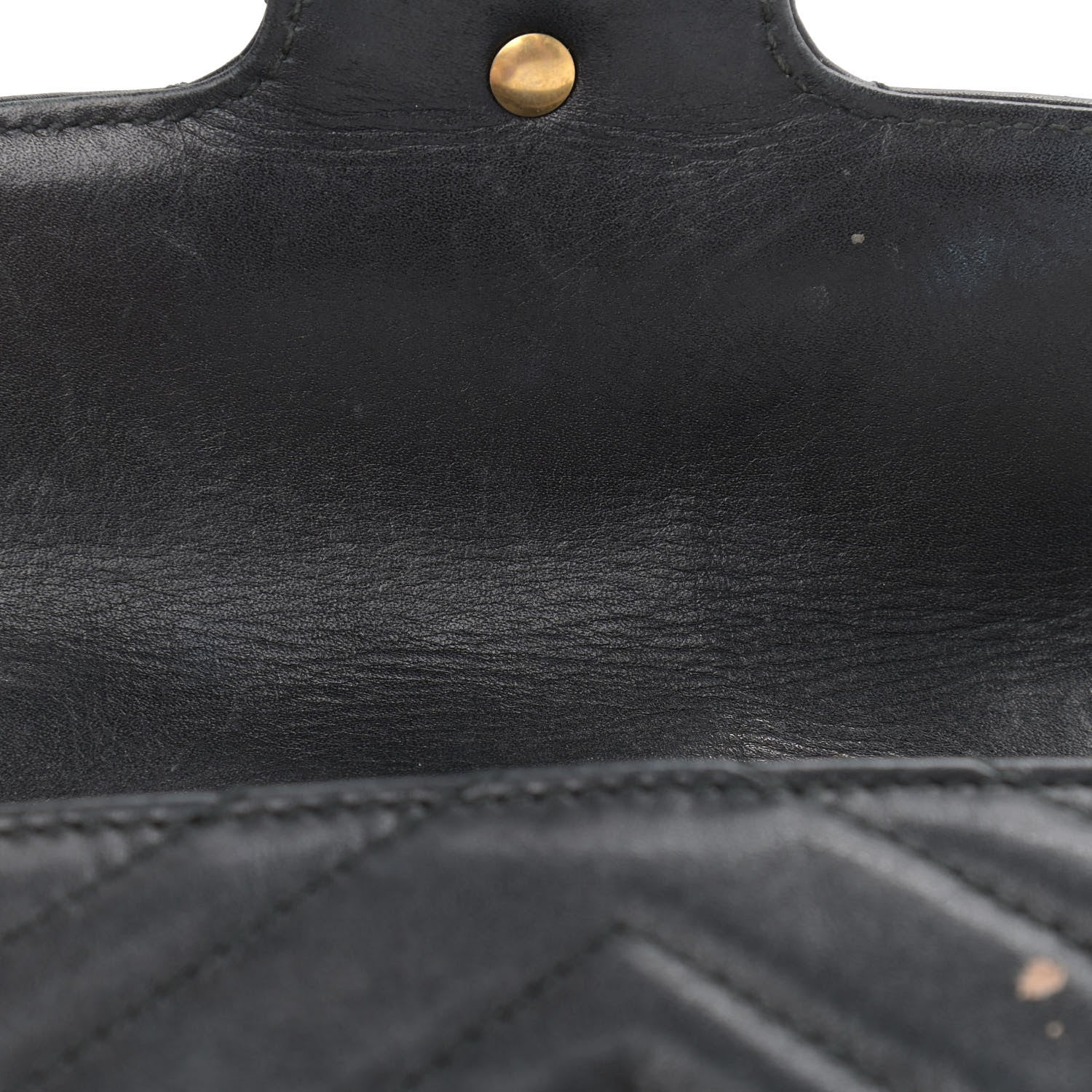 Gucci Calfskin Matelasse Super Mini GG Marmont Shoulder Bag Black 11 of 16
