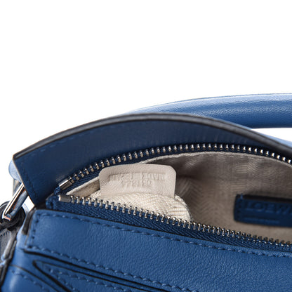 Loewe Calfskin Mini Puzzle Bag Blue 9 of 10