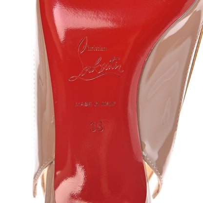 Christian Louboutin Patent PVC Suspenodo Sling 45 Pumps 36 Nude 6 of 8