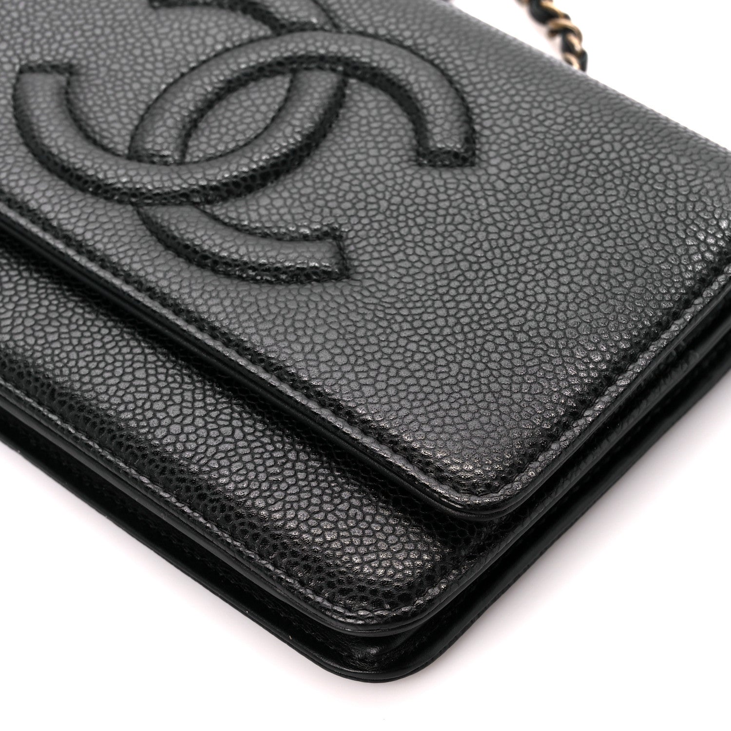Chanel Caviar Timeless CC Wallet on Chain WOC Black 12 of 12