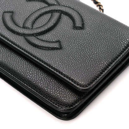 Chanel Caviar Timeless CC Wallet on Chain WOC Black 12 of 12